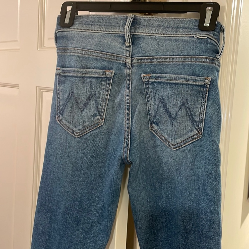 Mother Weekender frayed hem jeans